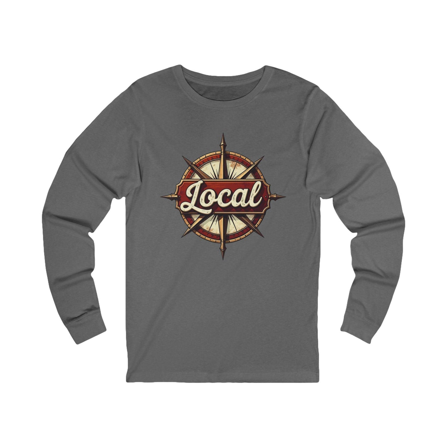 Long Sleeve Tee "LOCAL" Unisex Casual Wear for All - Even Keel LLC