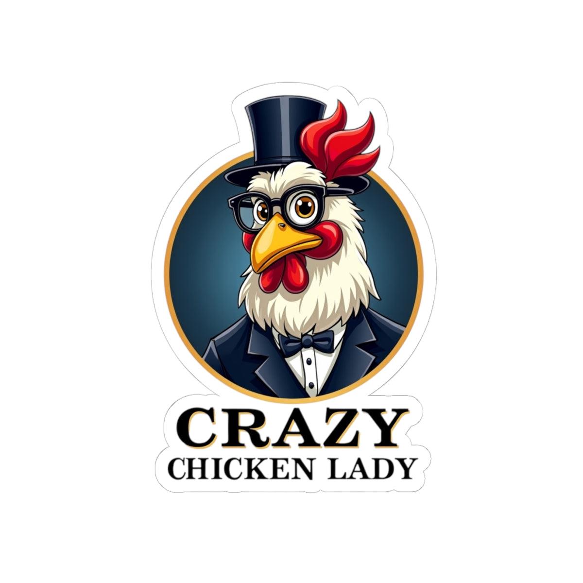 Smart Crazy Chicken Lady Sticker for Fun Decor Ideas - Even Keel LLC