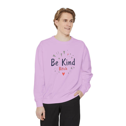 Be Kind Unisex Garment-Dyed Sweatshirt for Cozy Comfort - Even Keel LLC