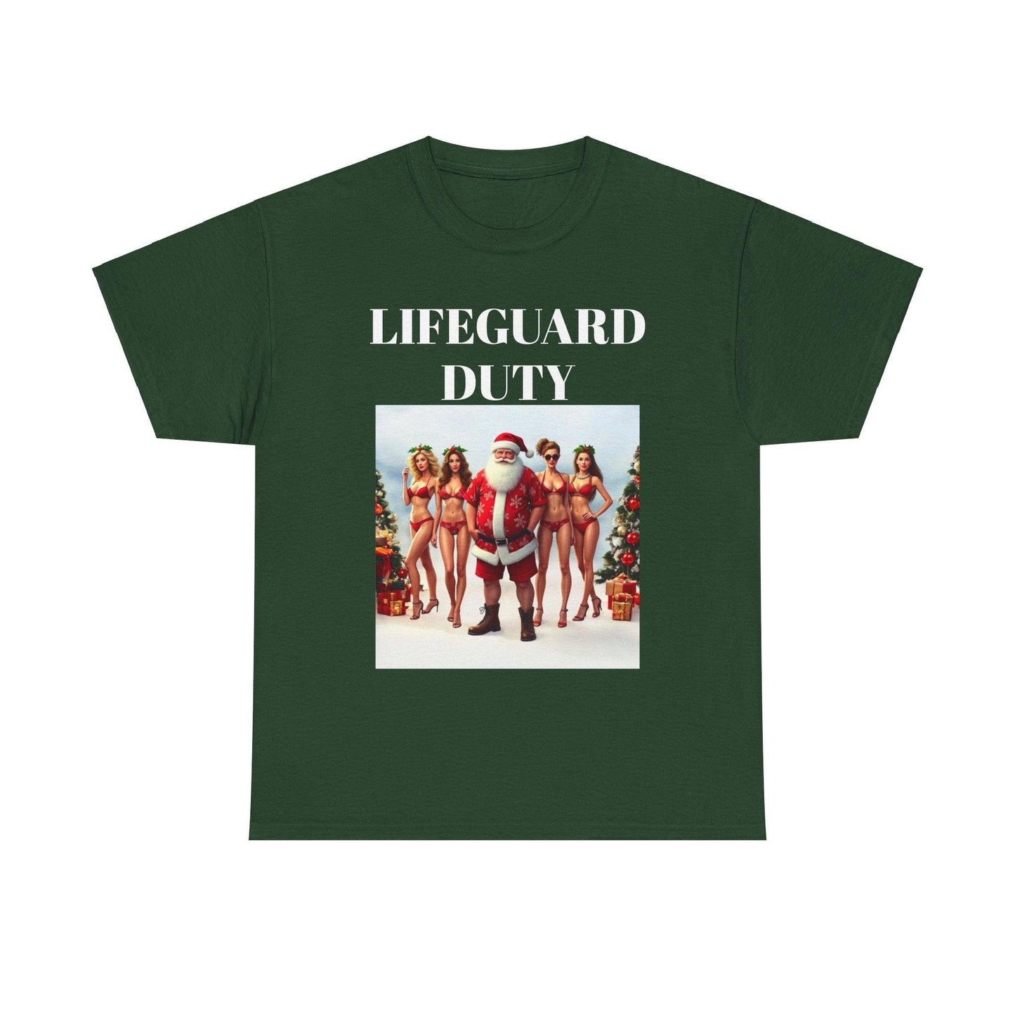 Christmas Santa on Lifeguard Duty Unisex Tee Shirt - Even Keel LLC