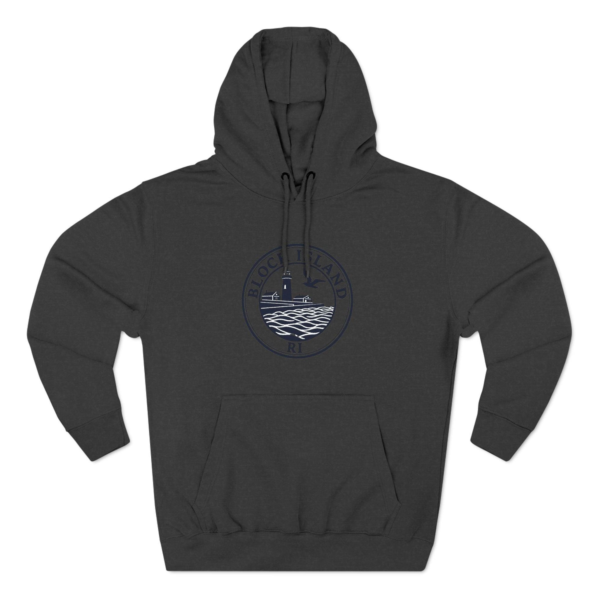 Fleece Hoodie - Block Island Rhode Island North Light Unisex - Even Keel LLC