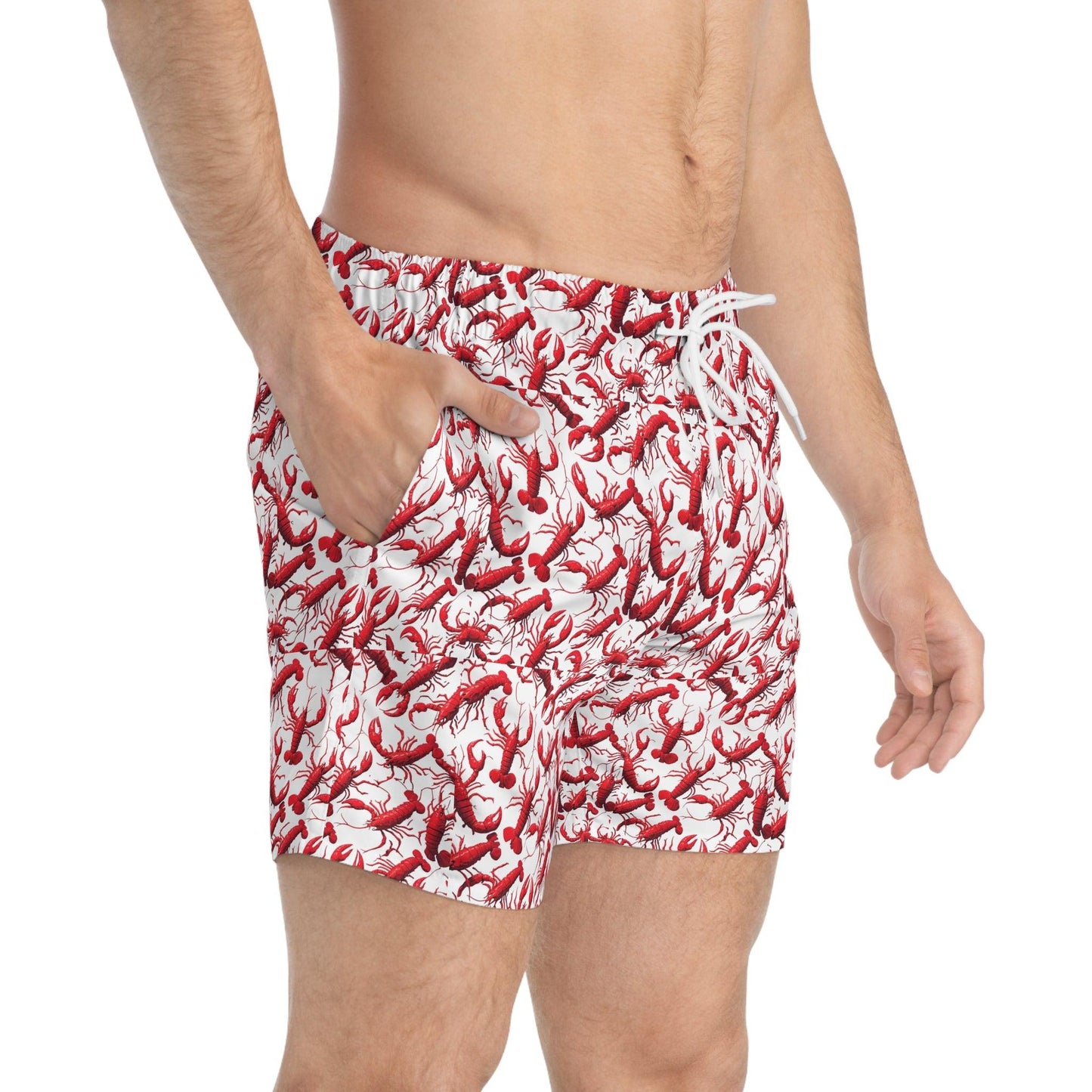 Lobster Print Swim Trunks for Summer Fun - Even Keel LLC