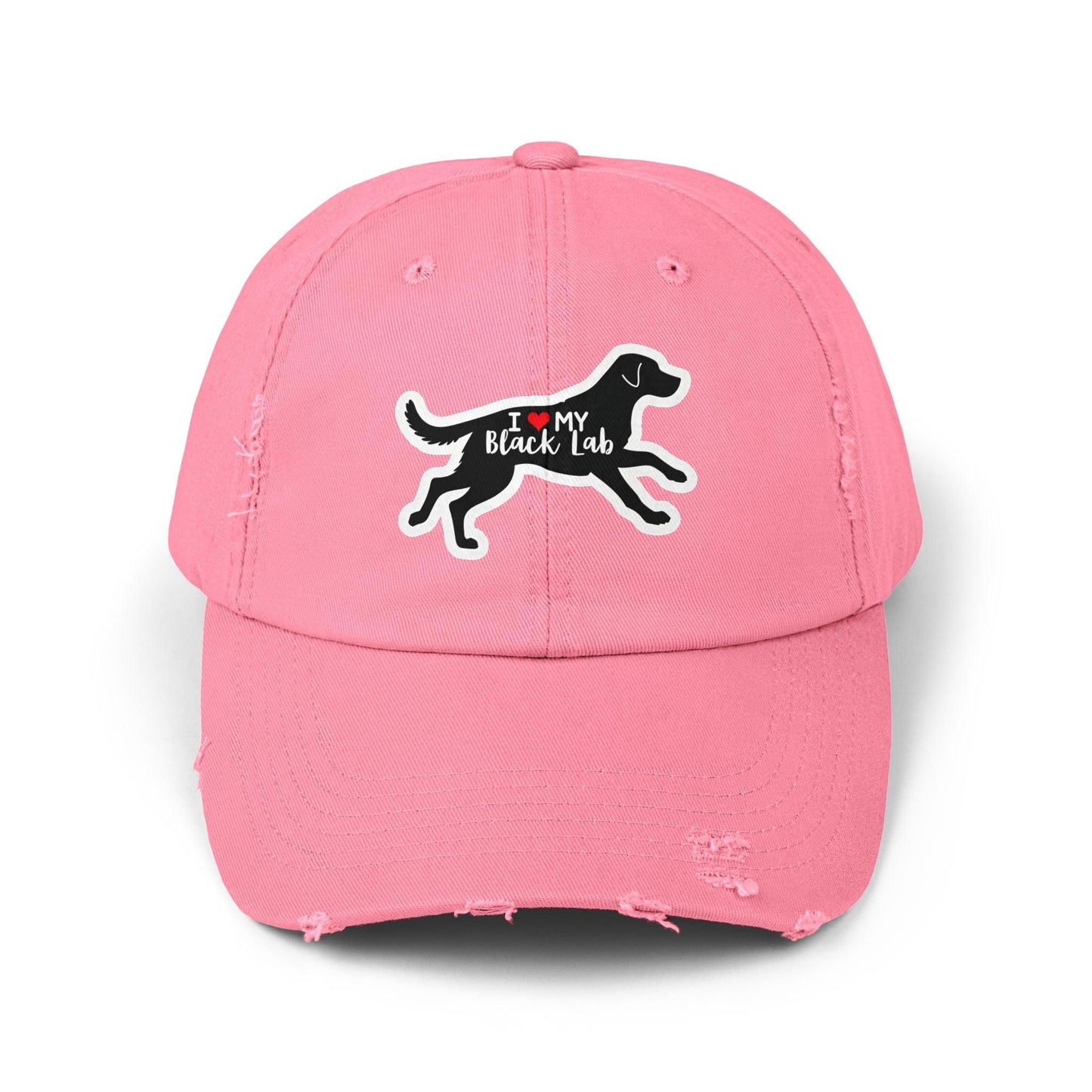 Black Lab Hat Unisex Distressed Cap for Dog Lovers Gift - Even Keel LLC