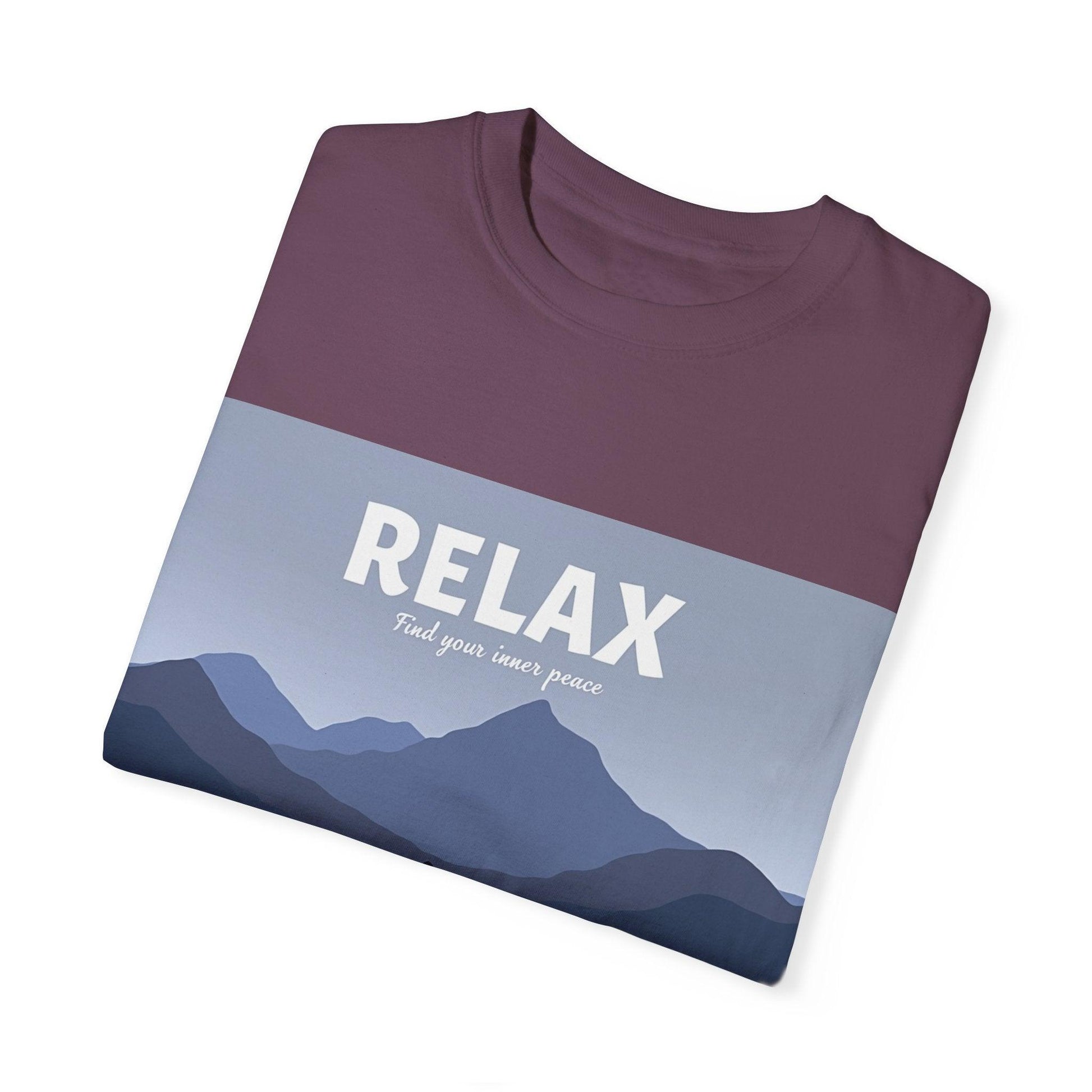 Relax - Find Your Inner Peace Dyed T-shirt for Comfort - Even Keel LLC