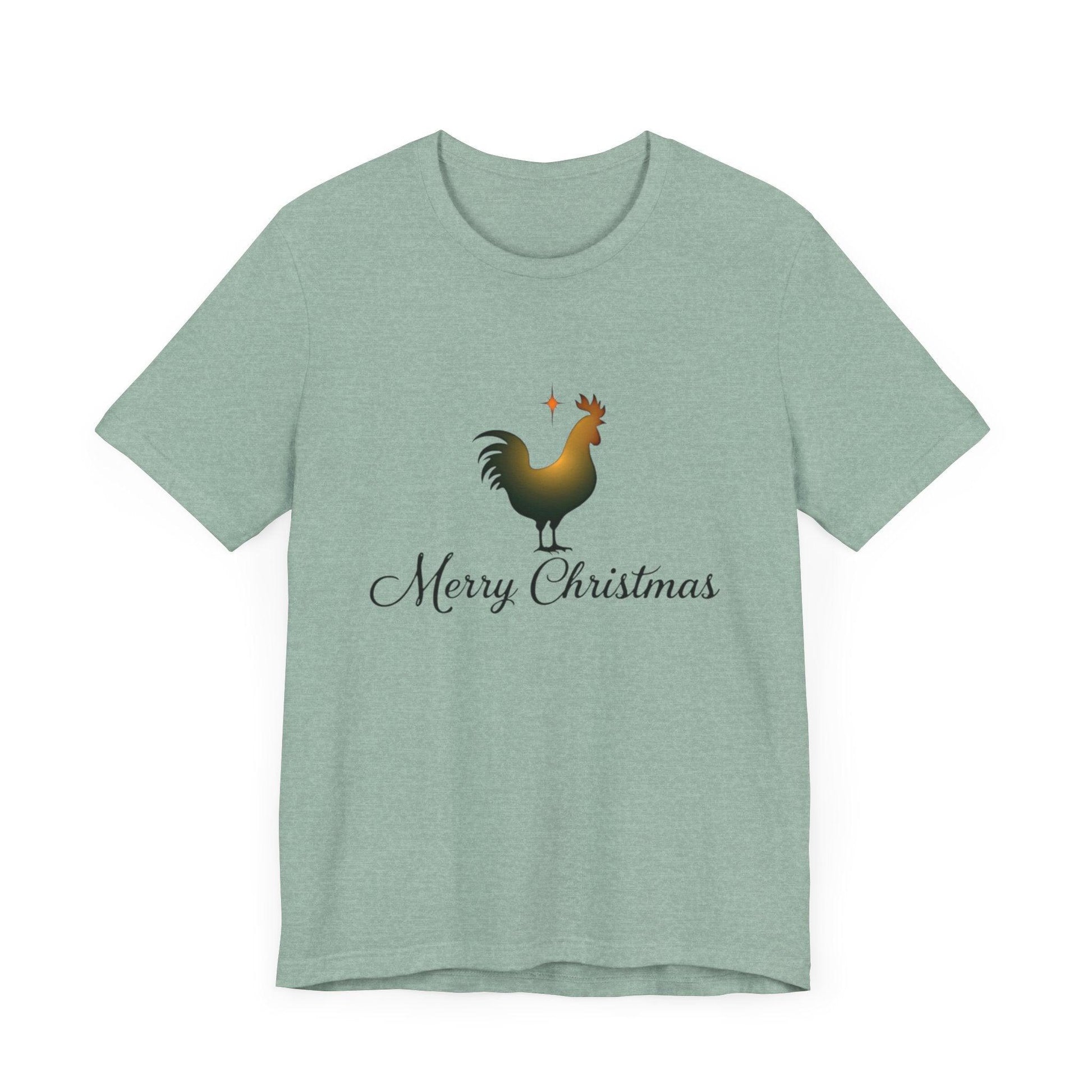 Christmas Chicken Short Sleeve Tee for Festive Fun Fashion - Even Keel LLC