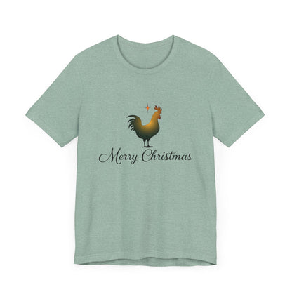 Christmas Chicken Short Sleeve Tee for Festive Fun Fashion - Even Keel LLC