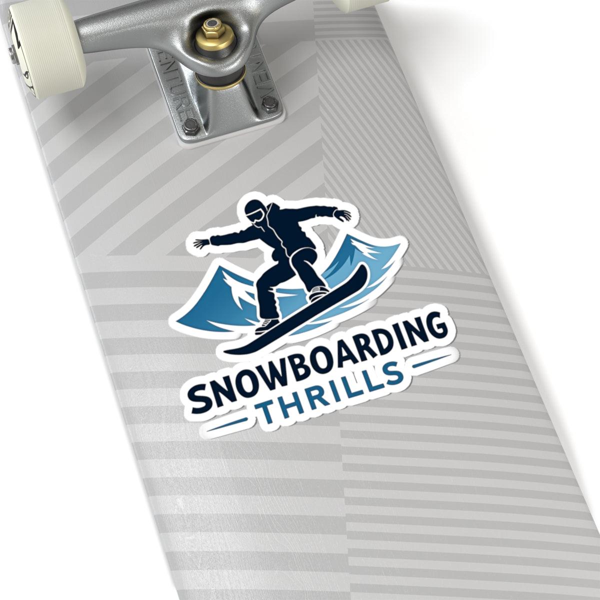 Snowboarding Thrills Sticker for Winter Sports Enthusiasts - Even Keel LLC