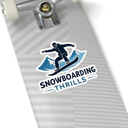 Snowboarding Thrills Sticker for Winter Sports Enthusiasts - Even Keel LLC