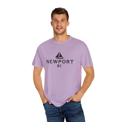 Sailboat T-shirt - Simple Newport, RI Design for Beach Lovers - Even Keel LLC