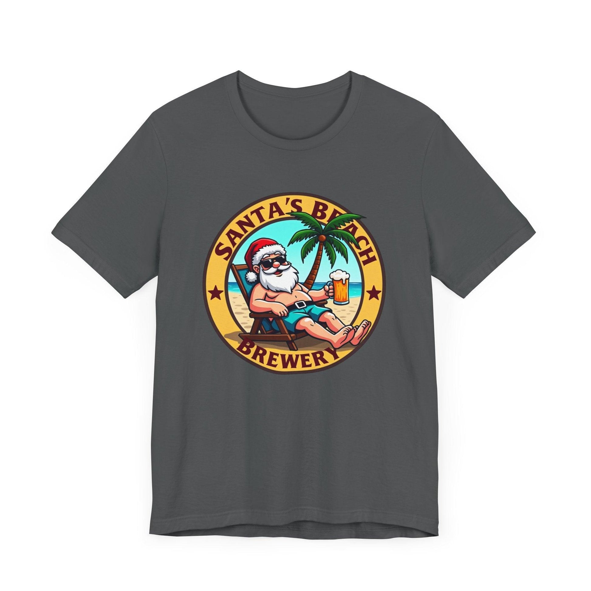 Santa's Beach Brewery Tee for Casual Summer Fun - Even Keel LLC