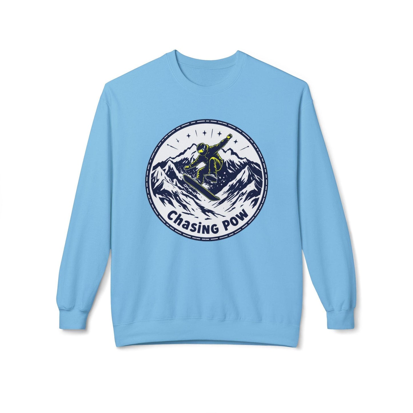 Chasing POW Snowboarding Sweatshirt for Winter Sports Comfort - Even Keel LLC