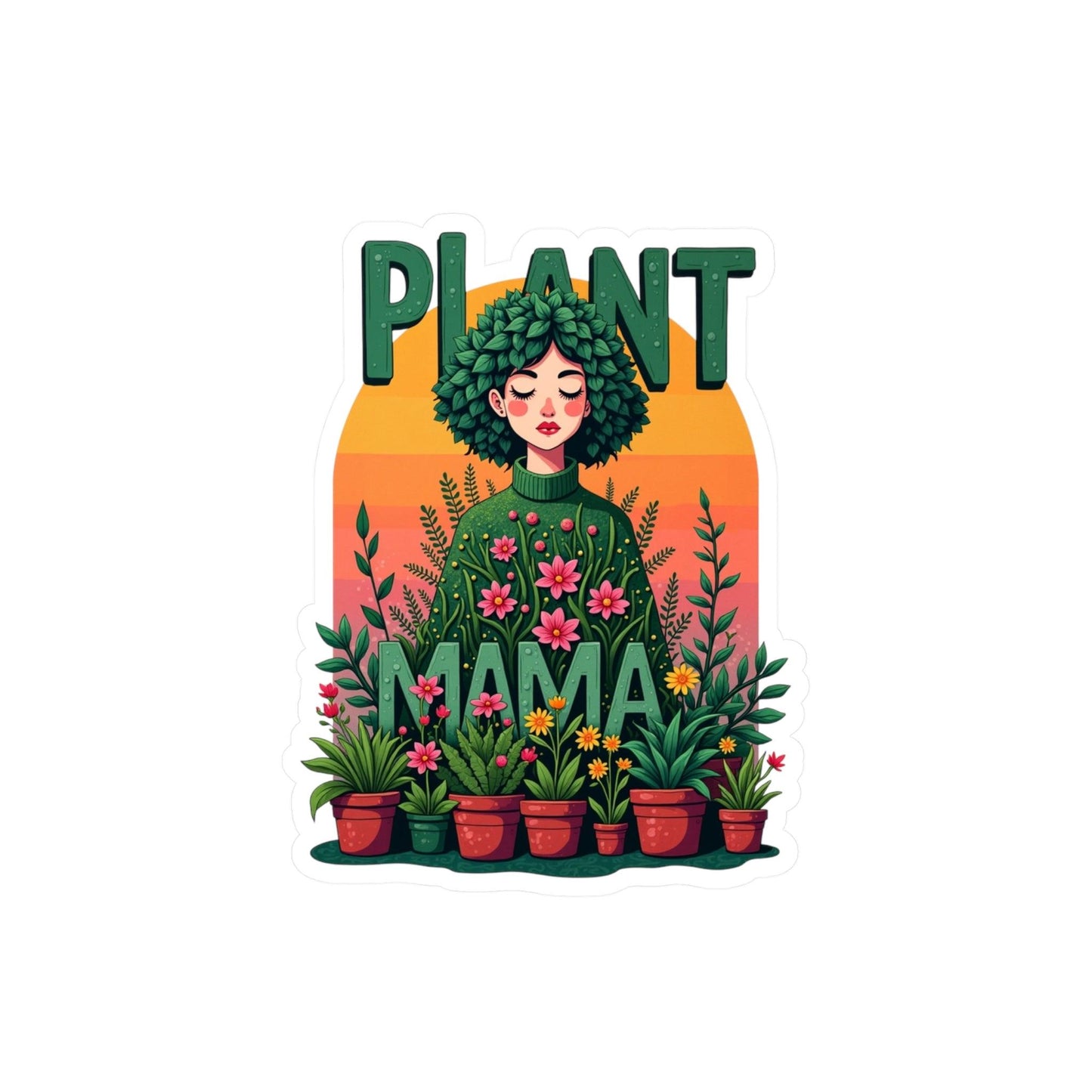 Plant Mama Decal - High Quality Vinyl Sticker Art - Even Keel LLC