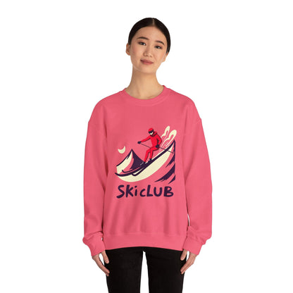 Heavy Blend Ski Club Sweatshirt for Winter Warmth Style - Even Keel LLC