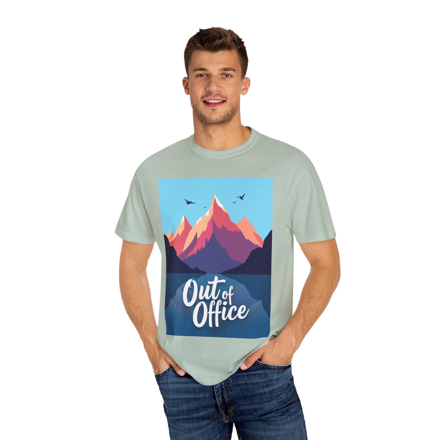 Hiking Or Skiing Mountains Out Of Office Unisex T-shirt - Even Keel LLC