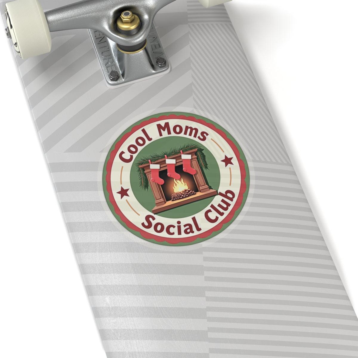 Cool Moms Social Club Holiday Sticker for Festive Decor - Even Keel LLC