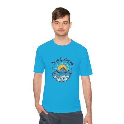 Quick Dry Unisex Tee - Keep Exploring Moisture Wicking - Even Keel LLC