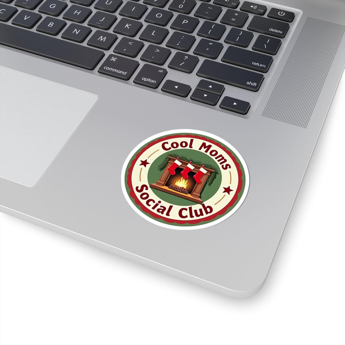 Cool Moms Social Club Holiday Sticker for Festive Decor - Even Keel LLC