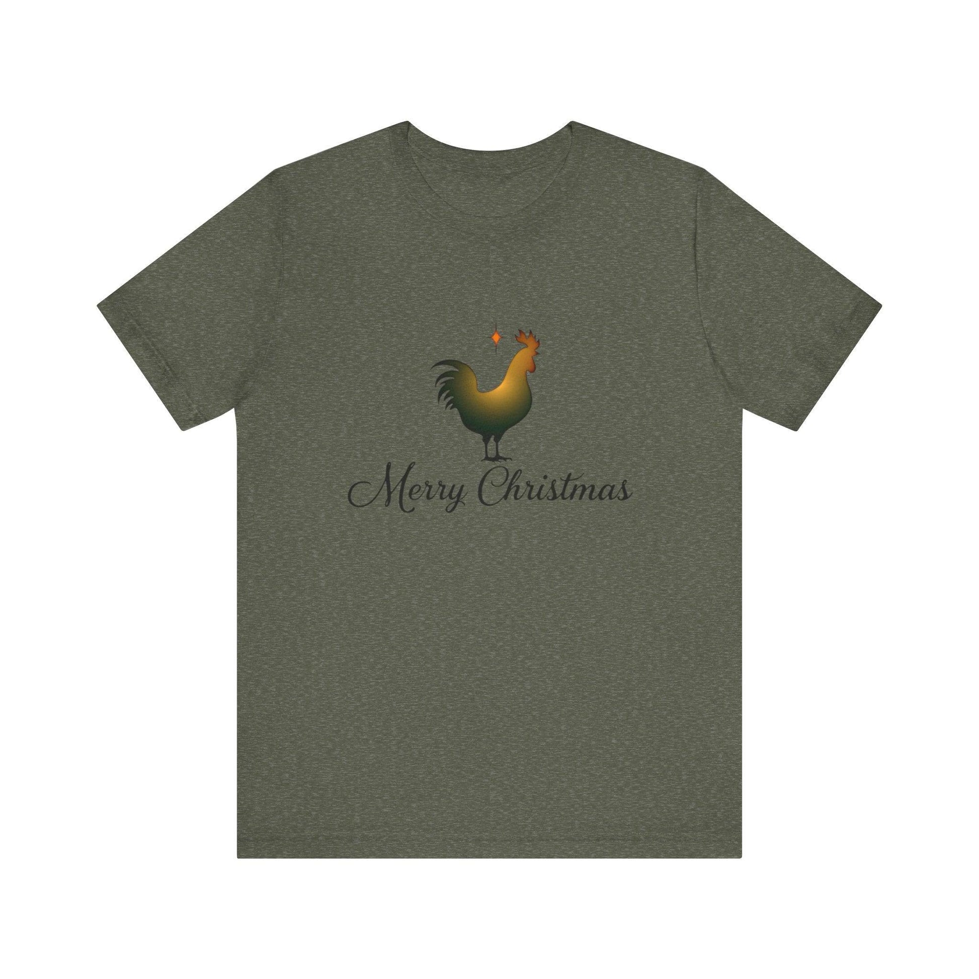 Christmas Chicken Short Sleeve Tee for Festive Fun Fashion - Even Keel LLC