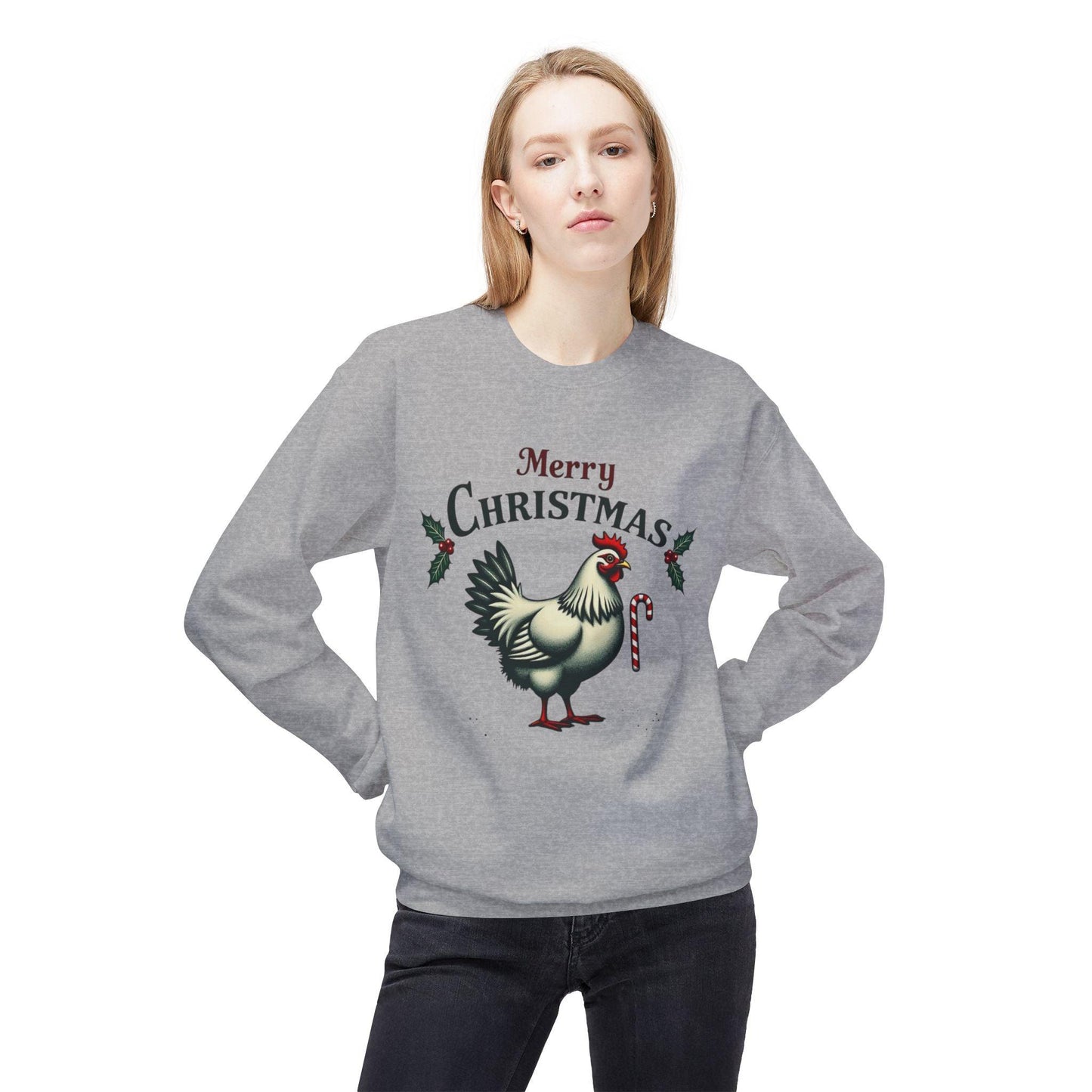 Mistoe Chicken Fleece Crewneck Sweatshirt for Cozy Comfort - Even Keel LLC