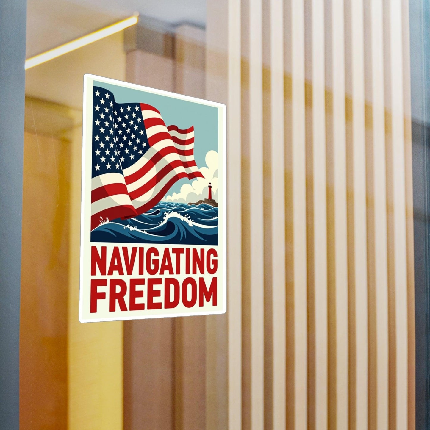 Decal Sticker - Navigating Freedom Adventure Vinyl Decal - Even Keel LLC