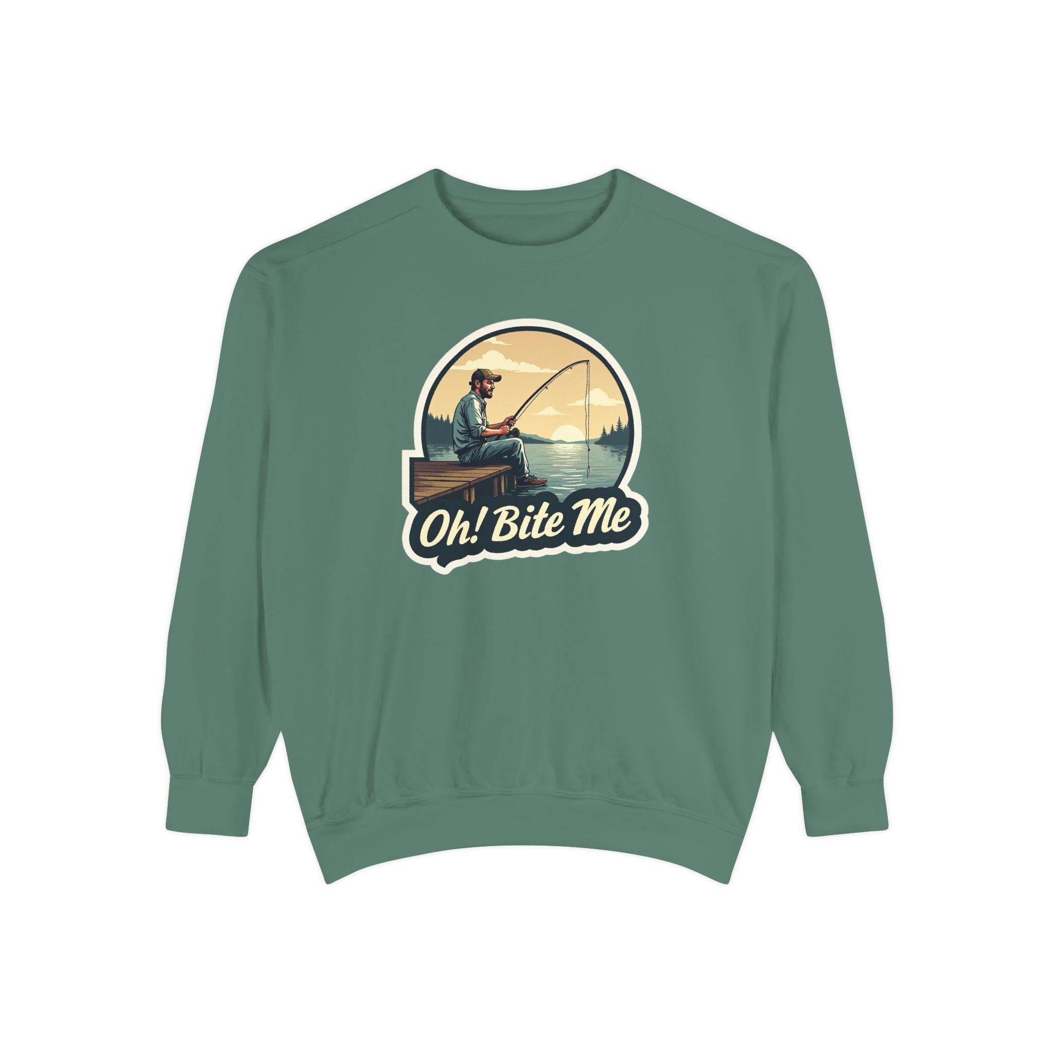 Sitting on the Dock Bite Me Unisex Garment-Dyed Sweatshirt - Even Keel LLC