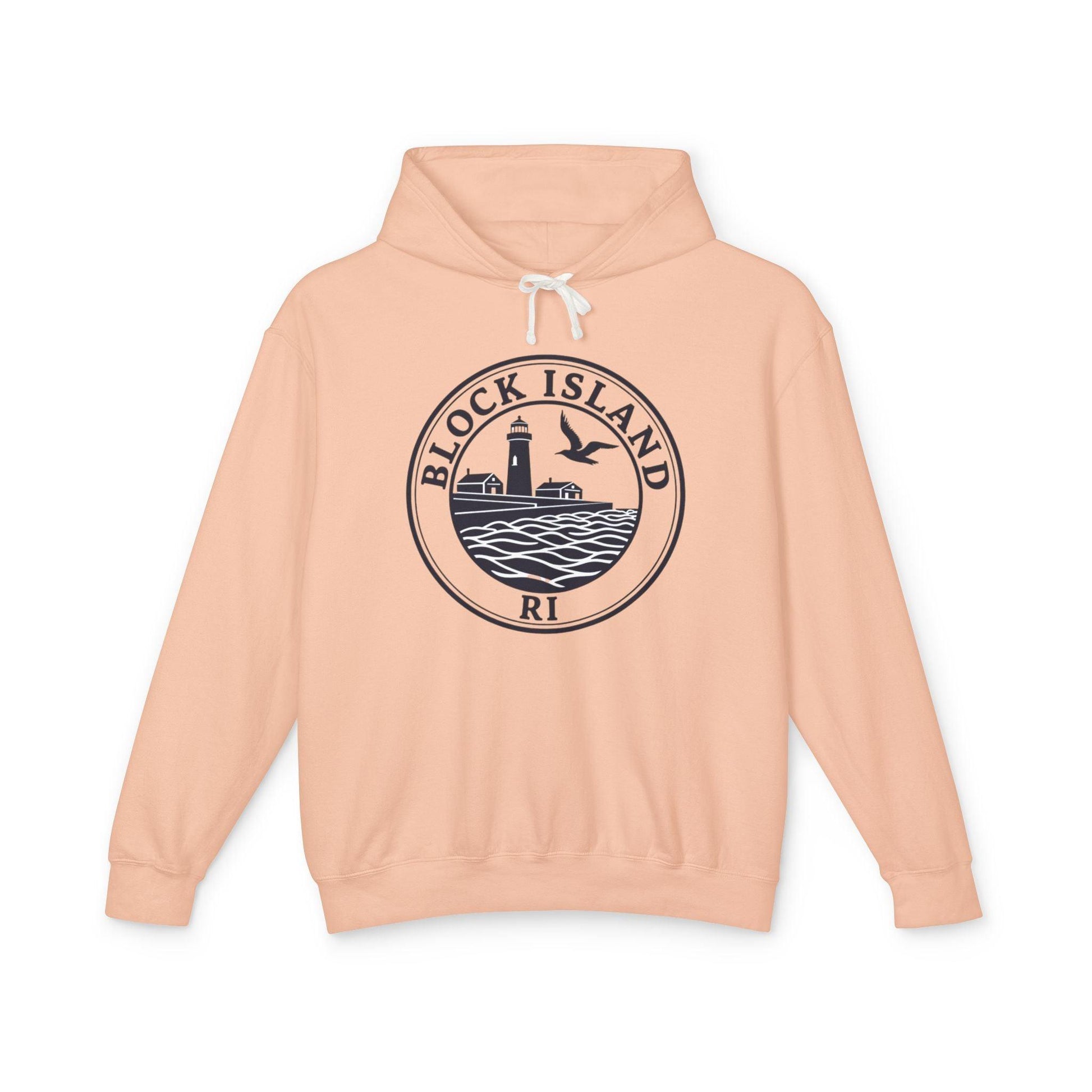 Block Island, RI Lighthouse Hooded Sweatshirt for Comfort - Even Keel LLC