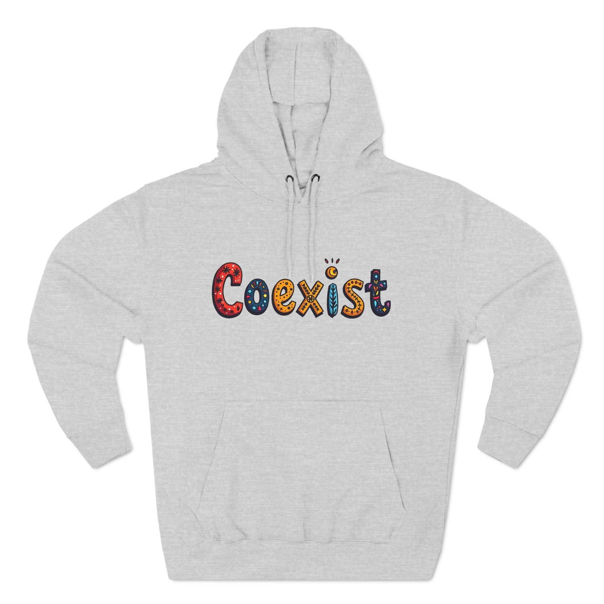 Fleece Hoodie - Coexist Design for Comfort and Style - Even Keel LLC