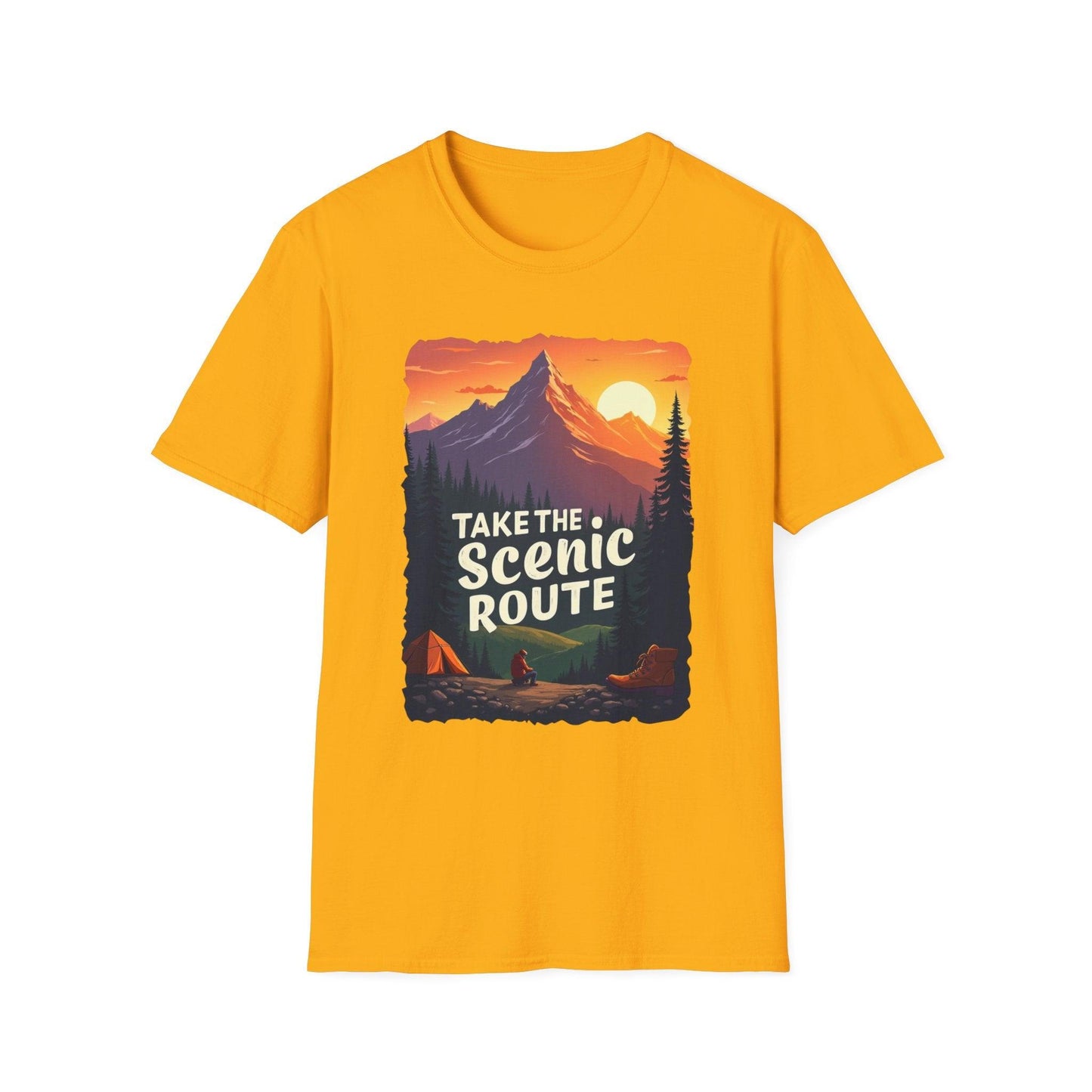 Scenic Route T-Shirt for Adventurers and Explorers Gear - Even Keel LLC