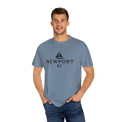 Sailboat T-shirt - Simple Newport, RI Design for Beach Lovers - Even Keel LLC