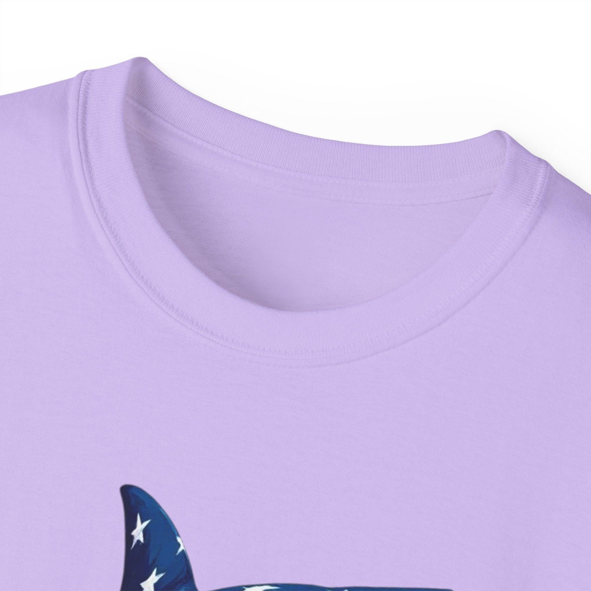 Patriotic Shark Unisex Ultra Cotton Tee | American Flag Design - Even Keel LLC