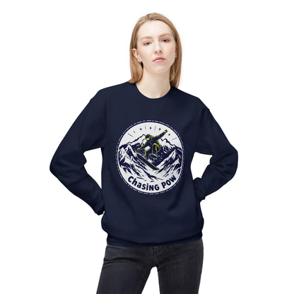 Chasing POW Snowboarding Sweatshirt for Winter Sports Comfort - Even Keel LLC