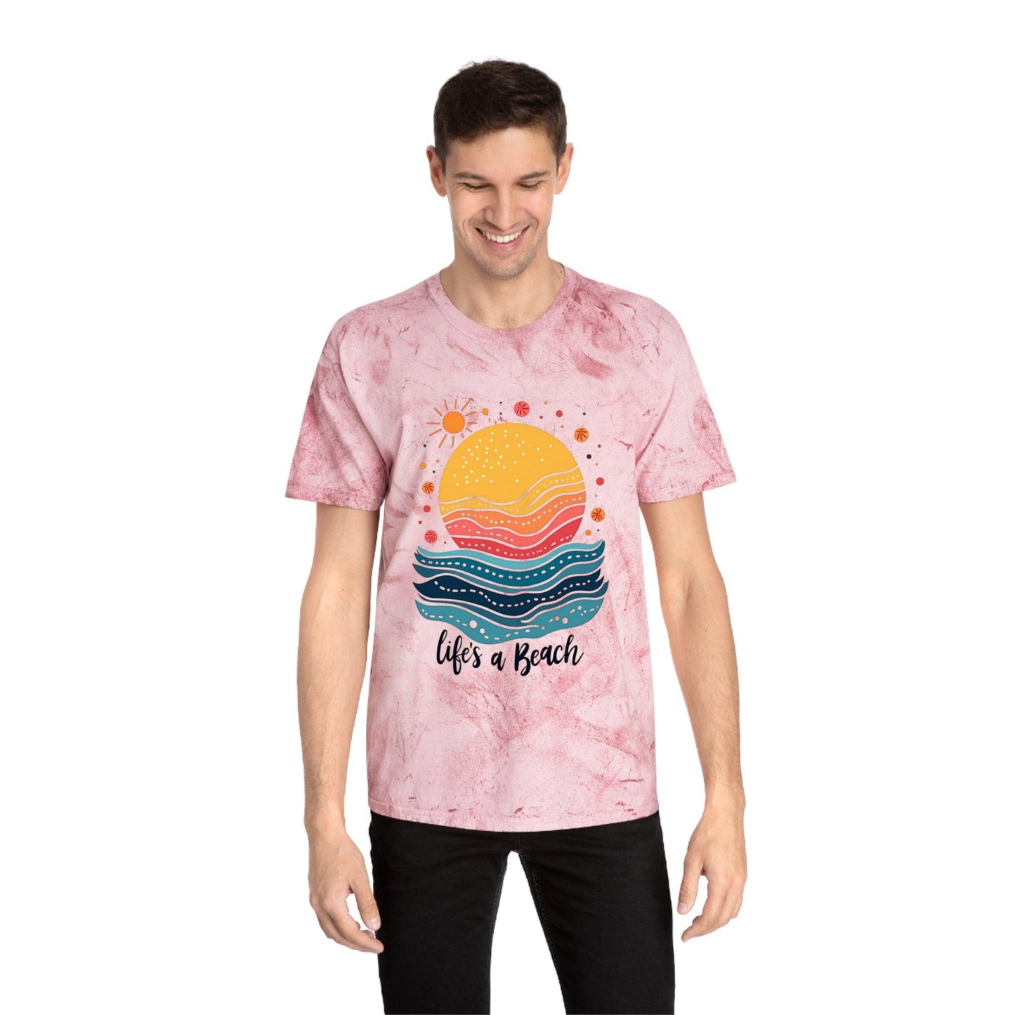 Color Blasted "Life's a Beach" Shirt for Casual Wear - Even Keel LLC