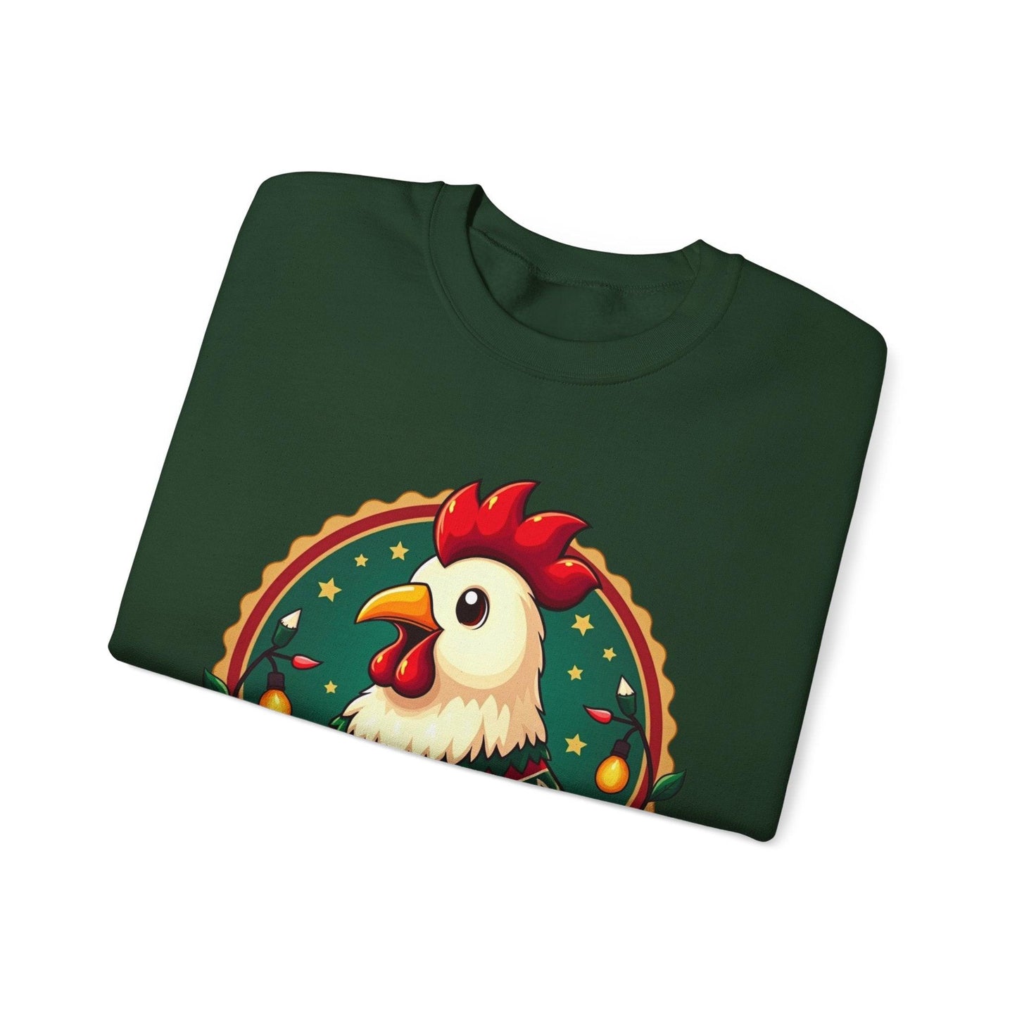 Merry Chickmas Crewneck Sweatshirt - Ugly Christmas Sweater.