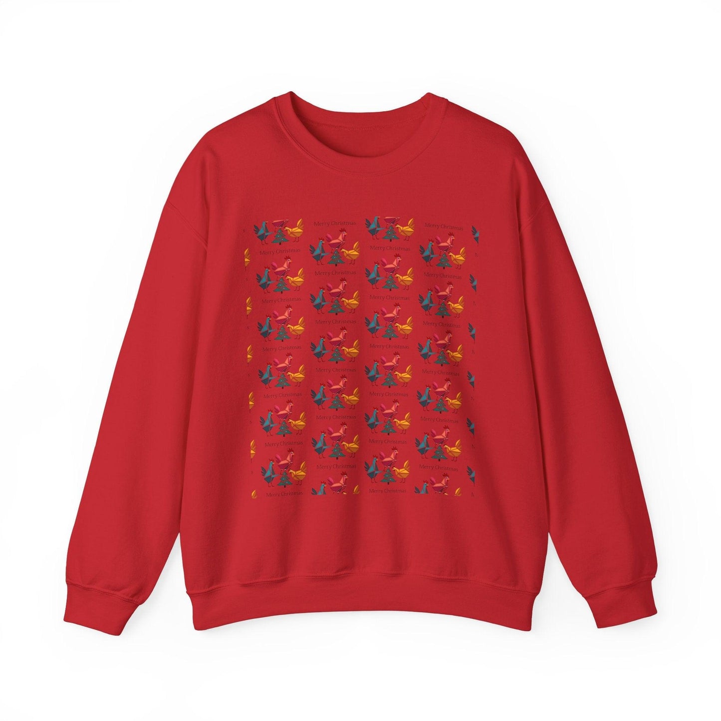 Ugly Christmas Chicken Crewneck Sweatshirt for Comfort - Even Keel LLC