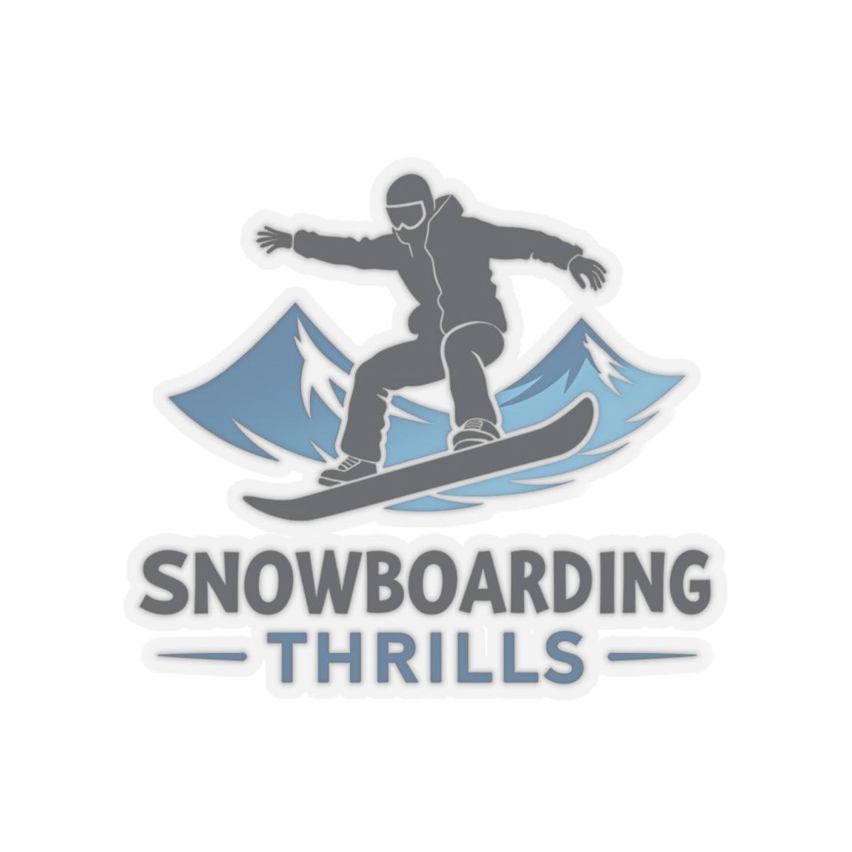 Snowboarding Thrills Sticker for Winter Sports Enthusiasts - Even Keel LLC