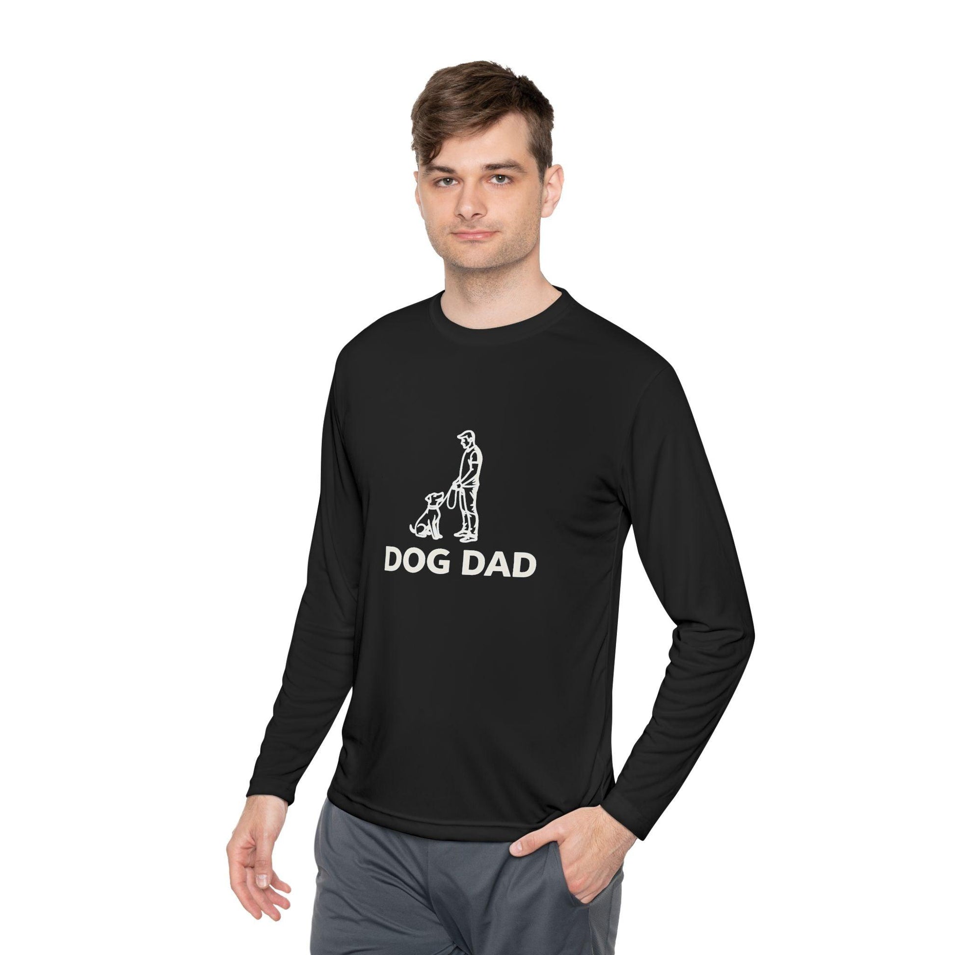 Dog Dad Performance Long Sleeve Tee for Active Dog Owners - Even Keel LLC