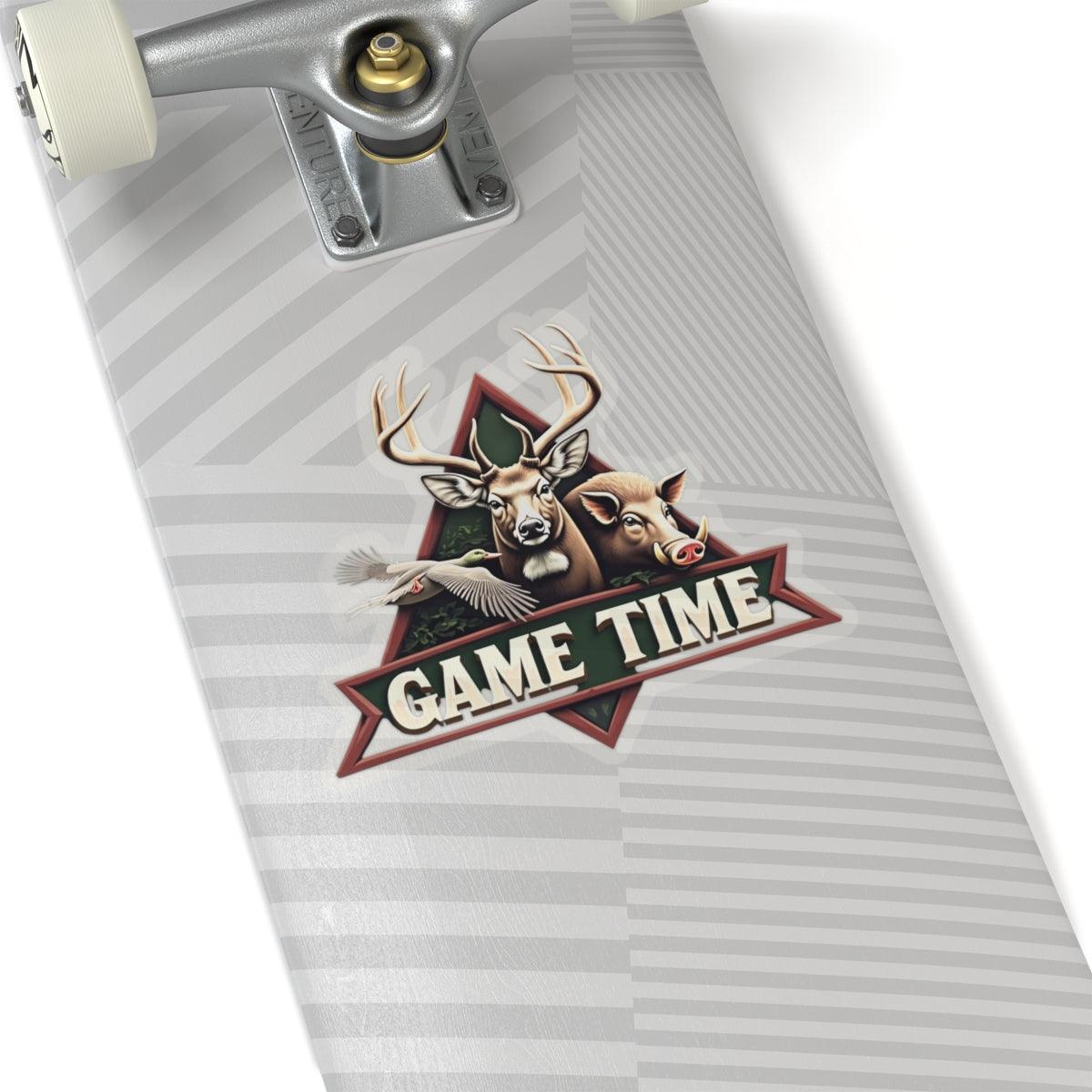 Game Time Hunting Sticker – Custom Kiss-Cut Vinyl Decal - Even Keel LLC