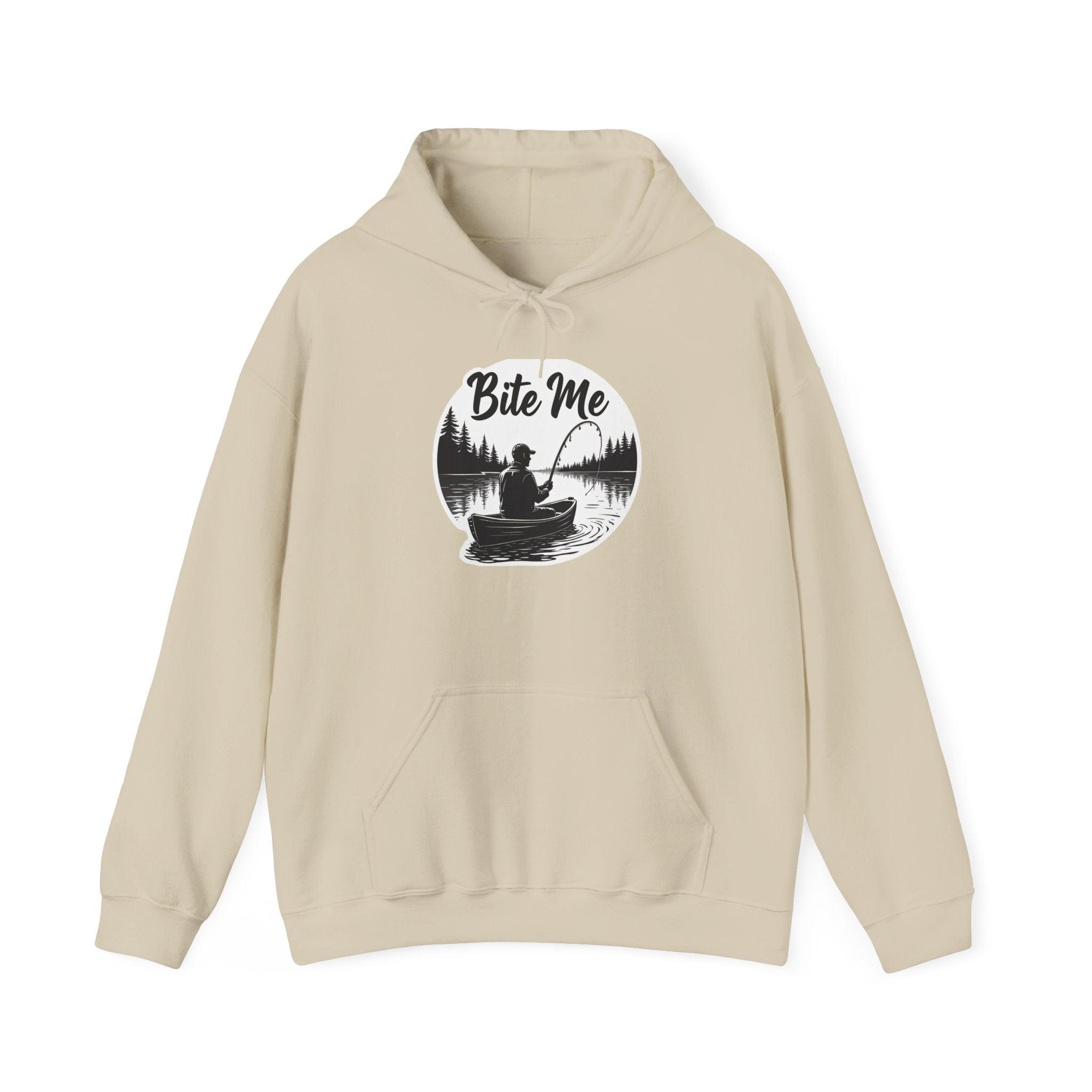 Fishing "Bite Me" Hooded Sweatshirt for Cold Days - Even Keel LLC