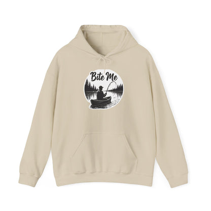 Fishing "Bite Me" Hooded Sweatshirt for Cold Days - Even Keel LLC