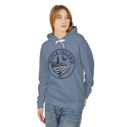 Block Island, RI Lighthouse Hooded Sweatshirt for Comfort - Even Keel LLC