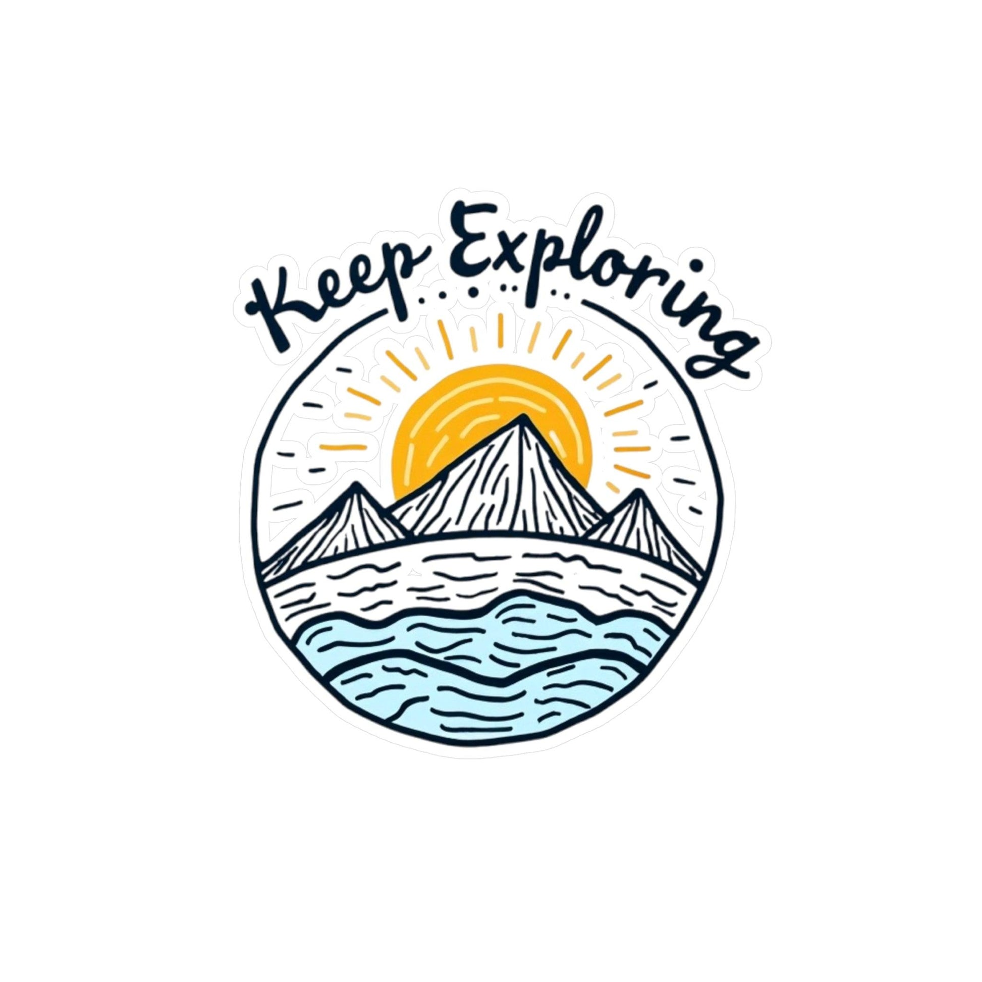 Vinyl Decal - Keep Exploring Ocean's Edge Design Decor - Even Keel LLC