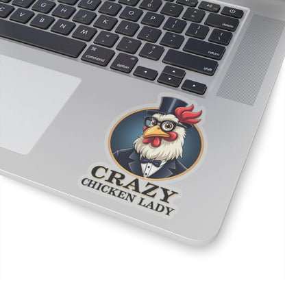 Smart Crazy Chicken Lady Sticker for Fun Decor Ideas - Even Keel LLC