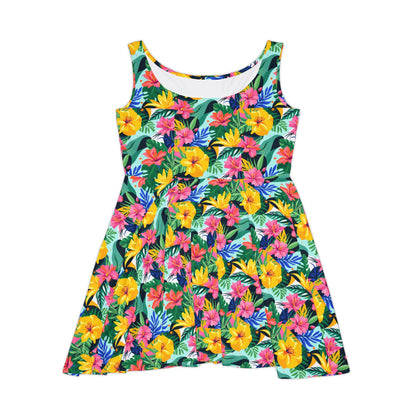 Tropical Floral Women's Skater Dress for Summer Vibes