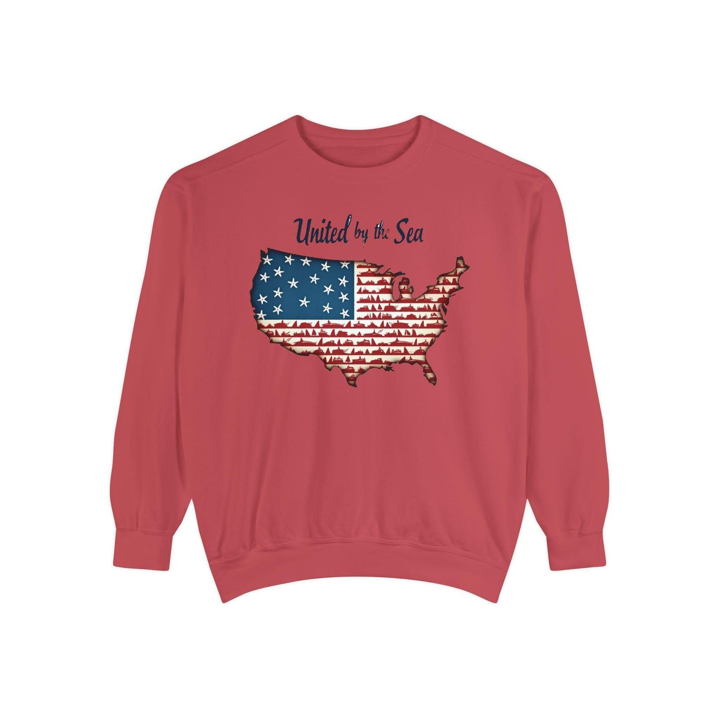 Nautical America Unisex Sweatshirt United by the Sea Design - Even Keel LLC