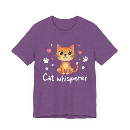 Cat Whisperer Unisex Jersey Short Sleeve Tee Cat Lover T-Shirt