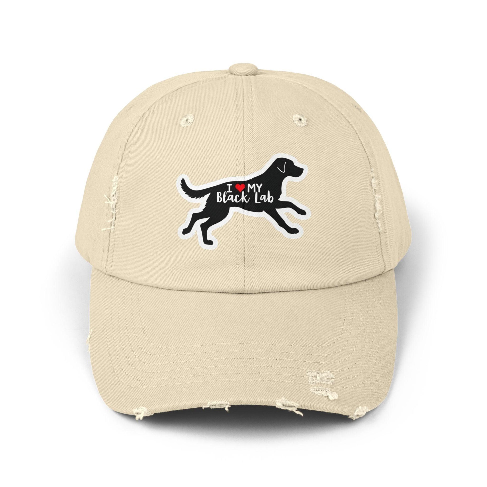 Black Lab Hat Unisex Distressed Cap for Dog Lovers Gift - Even Keel LLC