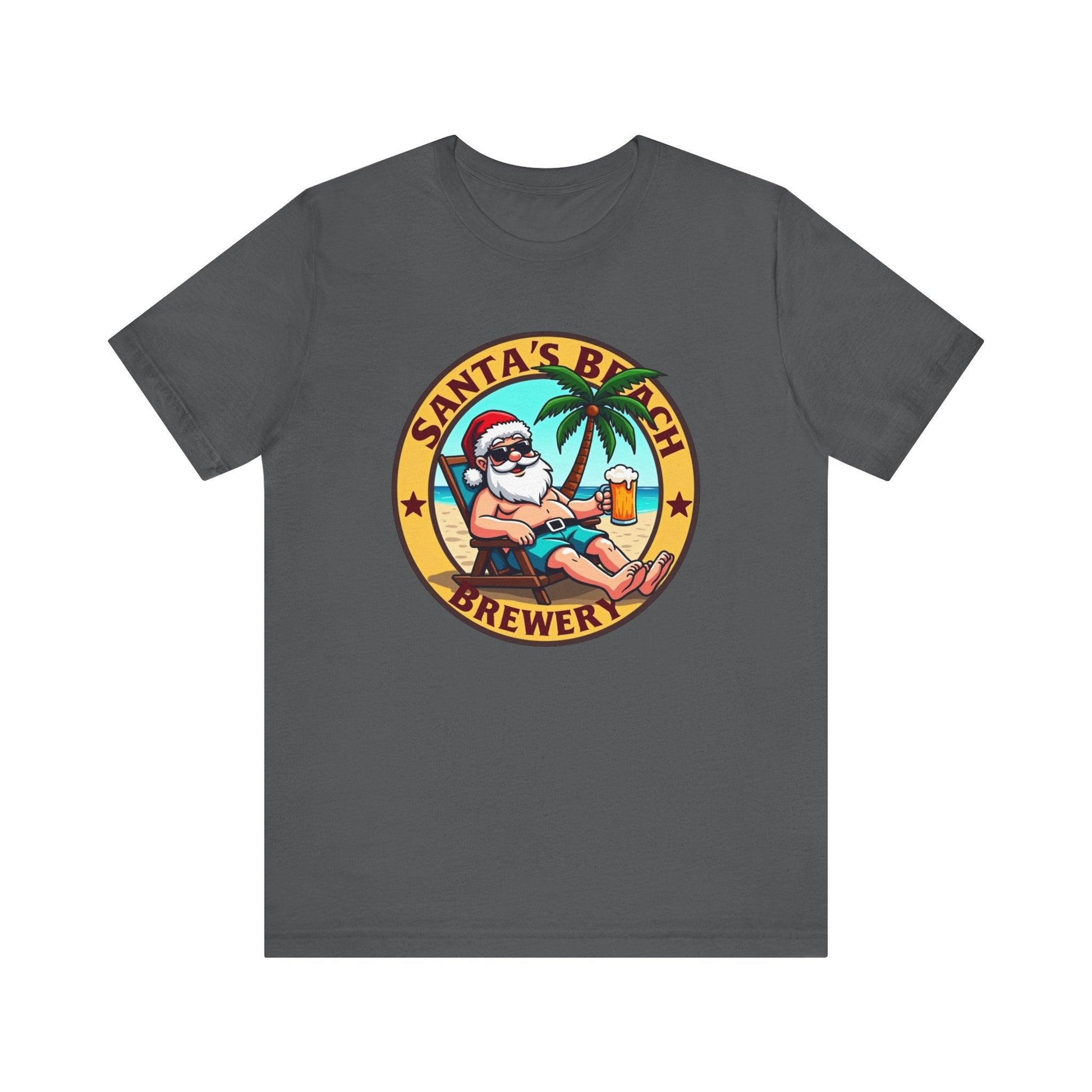 Santa's Beach Brewery Tee for Casual Summer Fun - Even Keel LLC