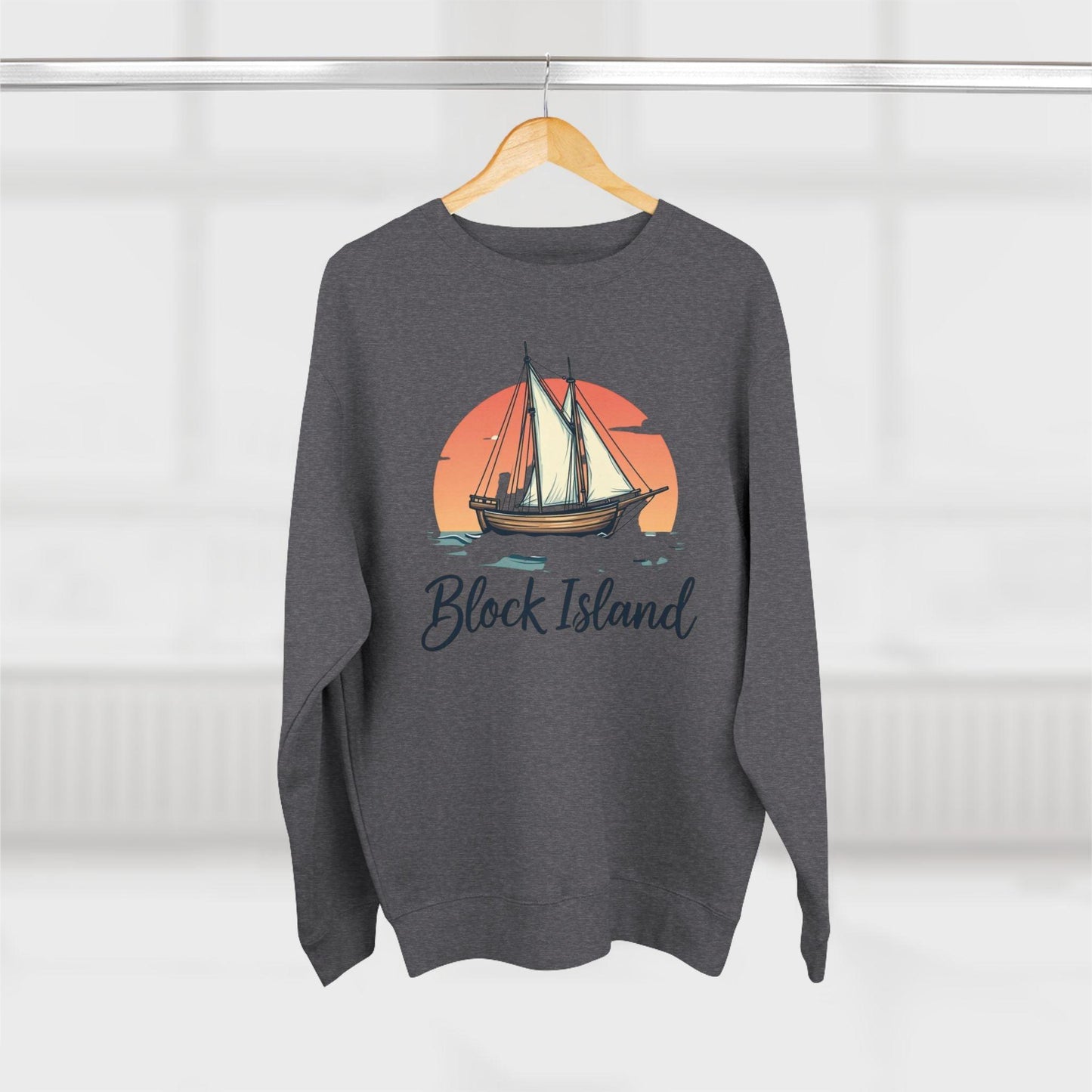 Block Island Pirate Ship Unisex Sweatshirt for Nautical Style - Even Keel LLC