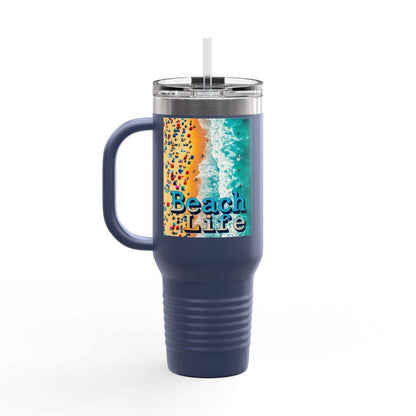 40oz Insulated Beach Life Travel Mug for Camping Adventures - Even Keel LLC