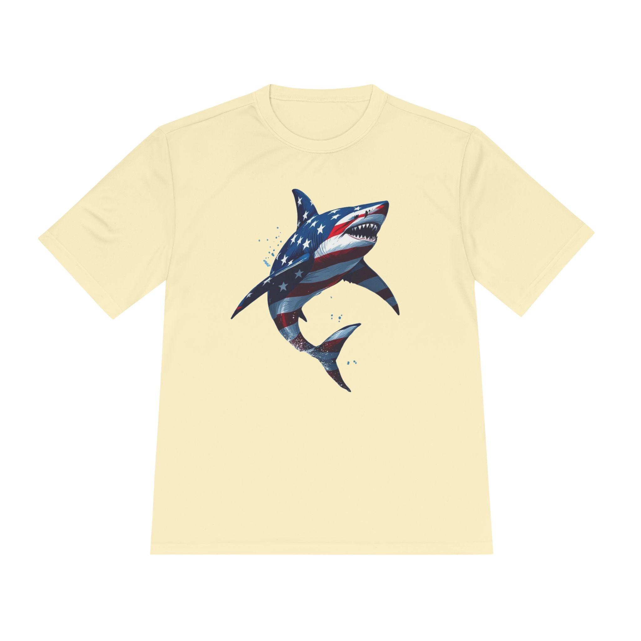 Patriotic Shark Unisex Moisture Wicking Tee - Even Keel LLC